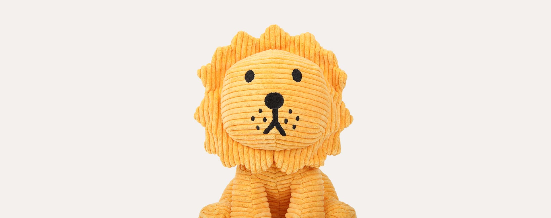 Yellow Nijntje Miffy Lion Corduroy Yellow 24cm