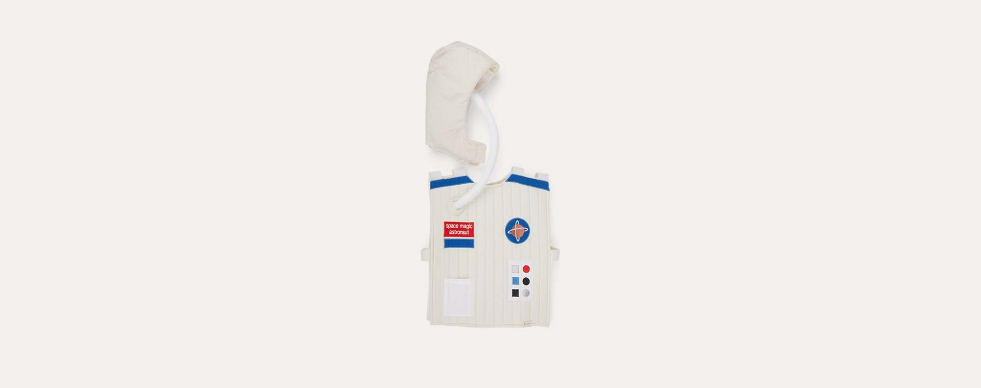 Crispy White & Natural Fabelab Dress-up Little Astronaut Set