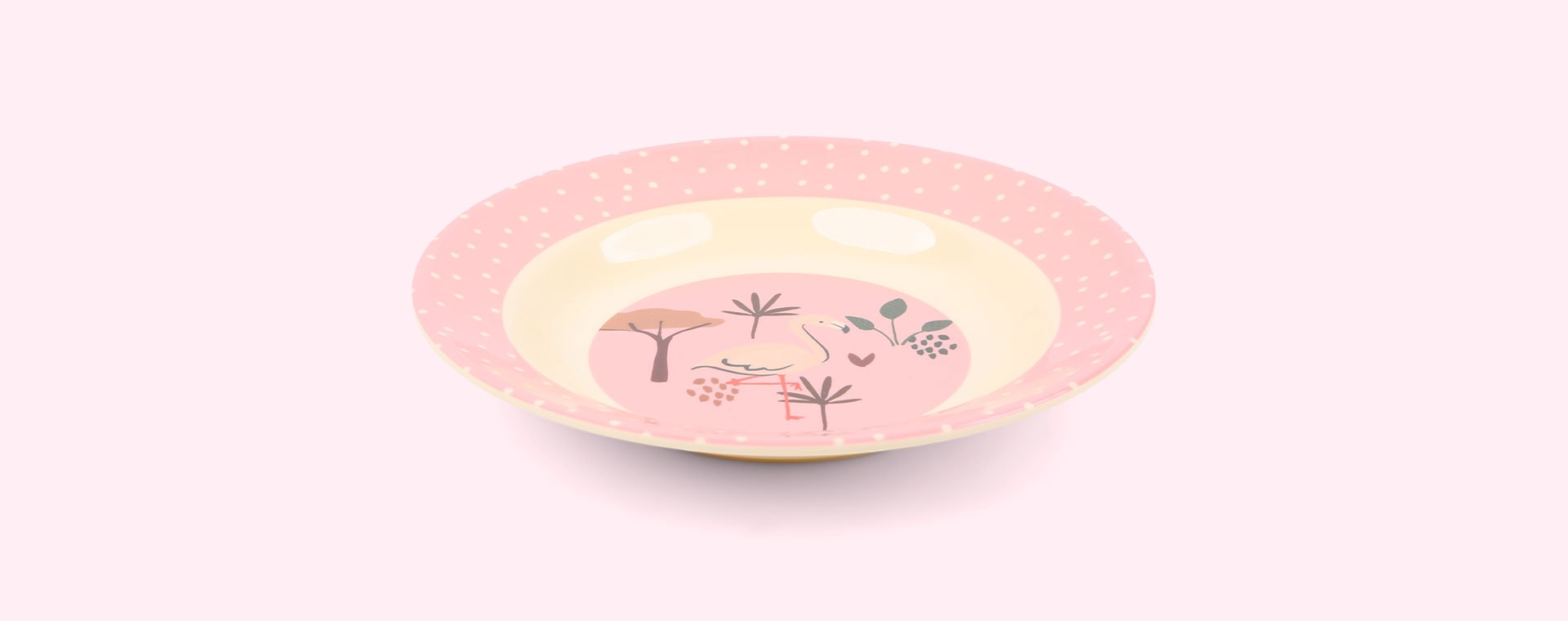 Jungle Print Pink Rice Melamine Printed Bowl