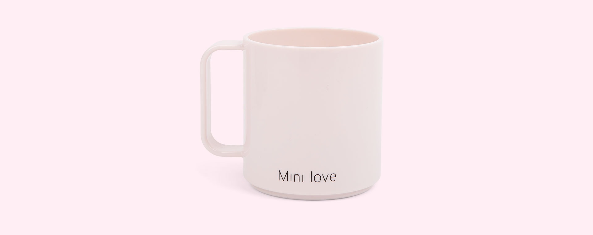 White Design Letters Mini Love Cup With Handle