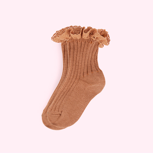 Tawny Brown MP Denmark Julia Socks With Lace