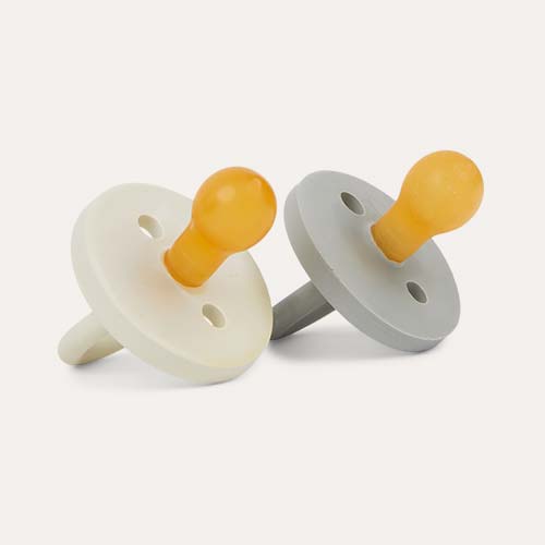 Dove Grey/ Sage Hevea 2-Pack Round Pacifier