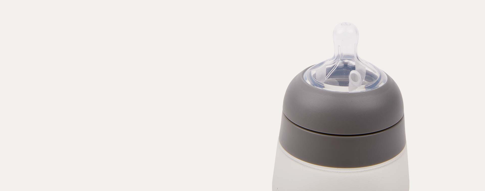 Grey nanobébé 3-Pack Silicone Baby Bottle 150ml
