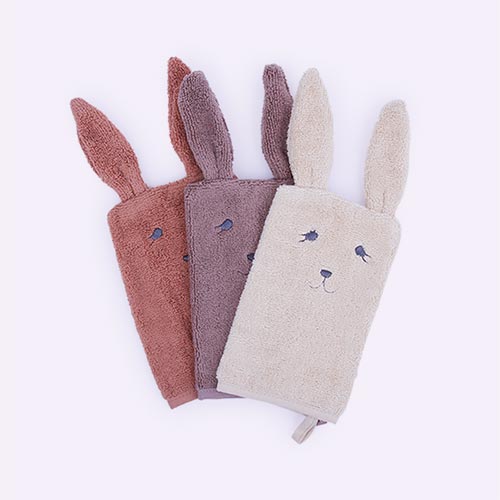 Bunny Konges Sløjd 3-Pack Animal Washcloth