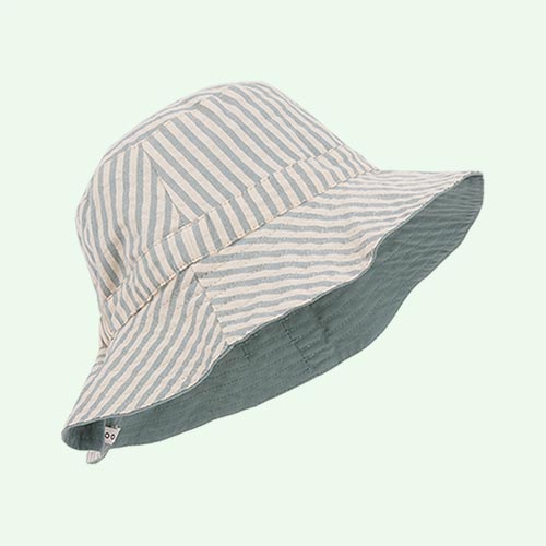 Stripe Peppermint/ Sandy Liewood Sander Reversible Seersucker Sun Hat