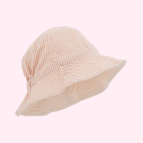 Stripe Tuscany Rose/ Sandy Liewood Sander Reversible Seersucker Sun Hat