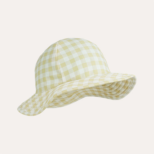 Pear Gingham KIDLY Label Recycled Floppy Swim Hat
