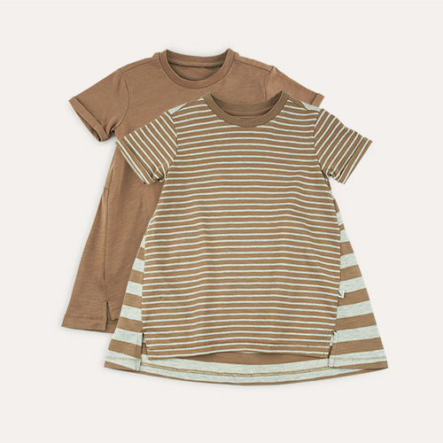 Sepia Mix KIDLY Label 2-Pack Perfect Tee Dress