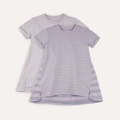 Lilac Mix KIDLY Label 2-Pack Perfect Tee Dress