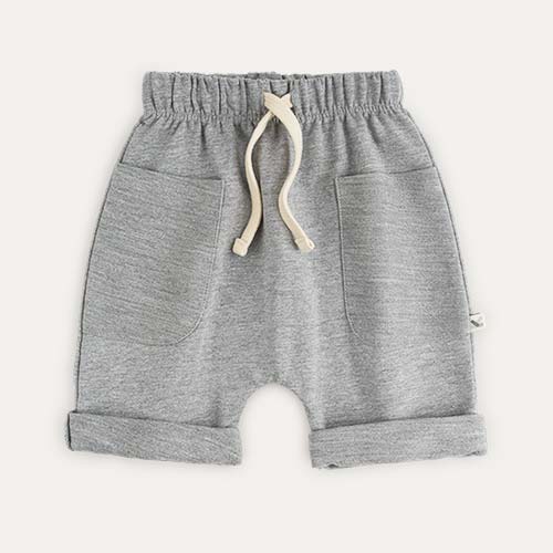 Grey Marl KIDLY Label Organic Easy Shorts