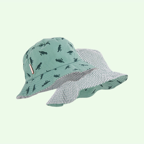 Green Rockahula Kids T-Rex Reversible Bucket Hat