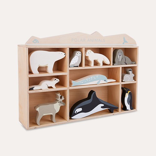 Grey Tender Leaf Toys Polar Animal Shelf Set