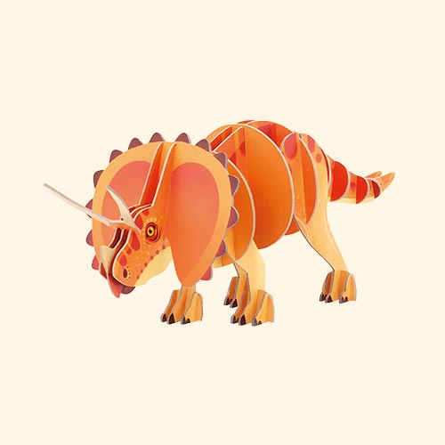 Orange Janod 3D Triceratops Puzzle