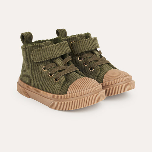 Forest KIDLY Label Cord High Top Trainers