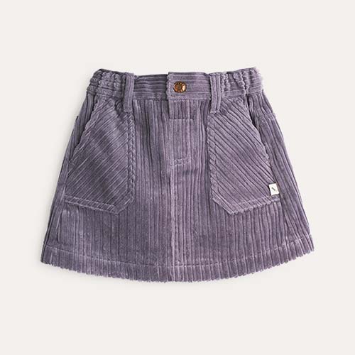 Lavender Grey KIDLY Label Organic Cord Skirt