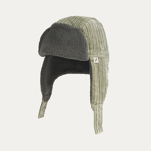 Pewter Green Mix KIDLY Label Sherpa Trapper Hat