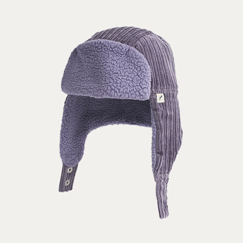 Lavender Grey KIDLY Label Sherpa Trapper Hat
