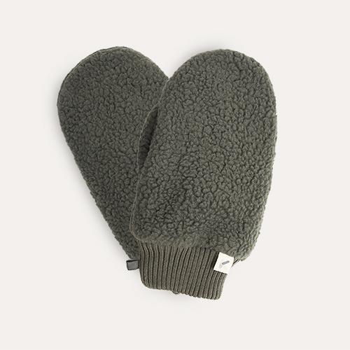 Pewter Green KIDLY Label Sherpa Mittens