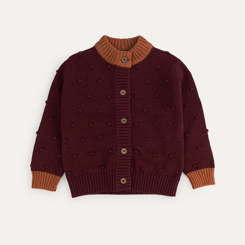 Berry Little Green Radicals Popcorn Knitted Cardigan