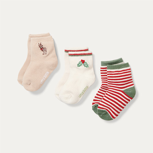 Multi Little Dutch 3-pack Baby socks Christmas