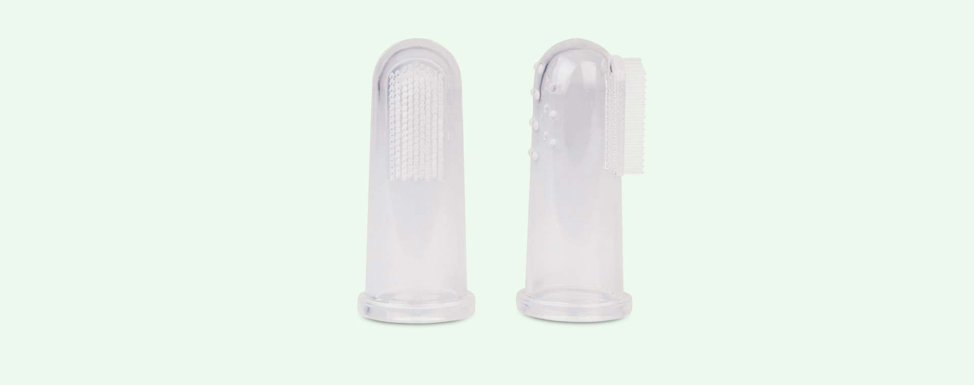 Clear Jack N' Jill Stage 1 Silicone Finger Brush - 2 Pack