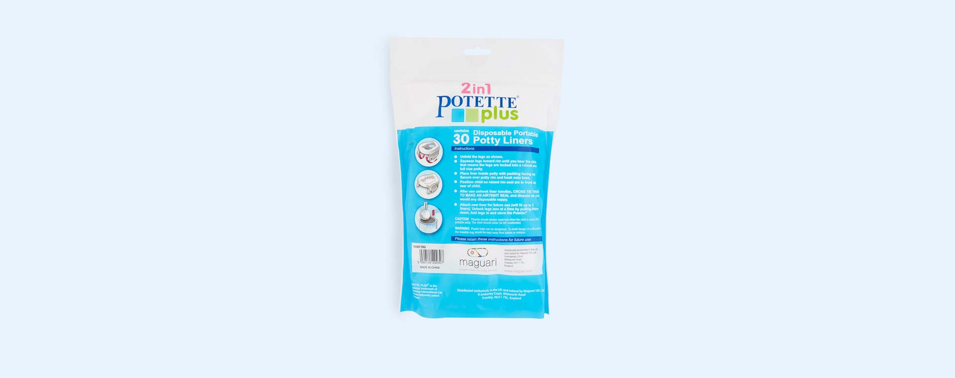 White Potette Disposable Potty Liners