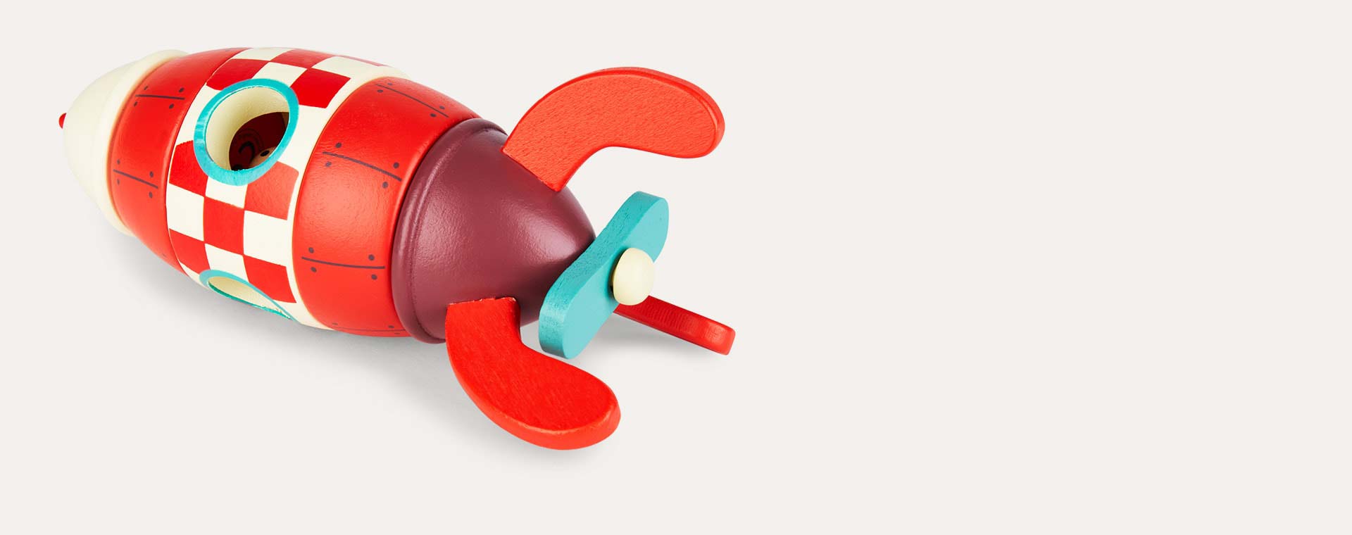 Red Janod Small Magnetic Rocket Toy