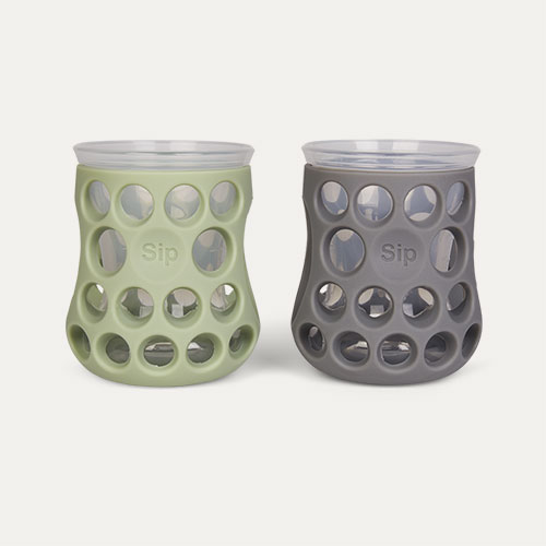 Slate Grey/Sage Green Cognikids 2-Pack Natural Drinking Cups