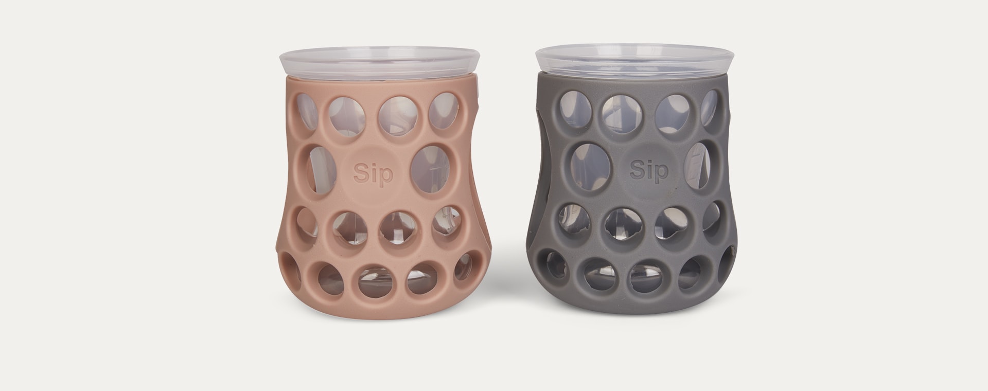 Slate Grey/Blush Pink Cognikids 2-Pack Natural Drinking Cups