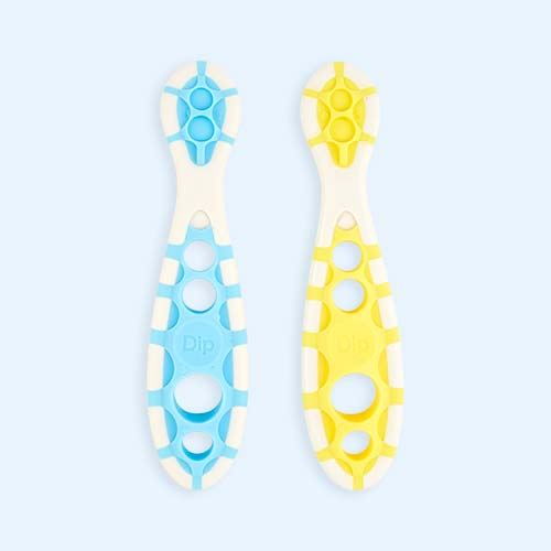 Blue/Yellow Cognikids 2-Pack Weaning Dip-Spoon