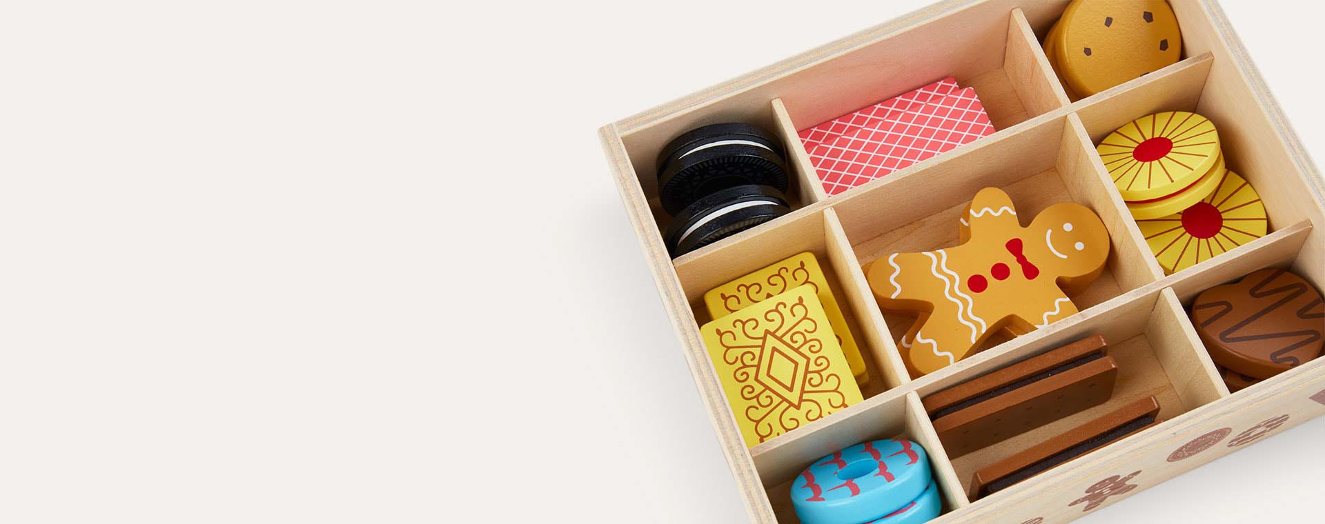Multi Bigjigs Wooden Box of Biscuits
