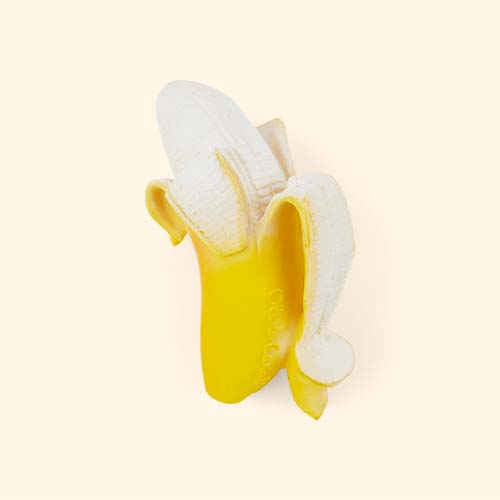 Yellow Oli & Carol Ana Banana Teether & Bath Toy