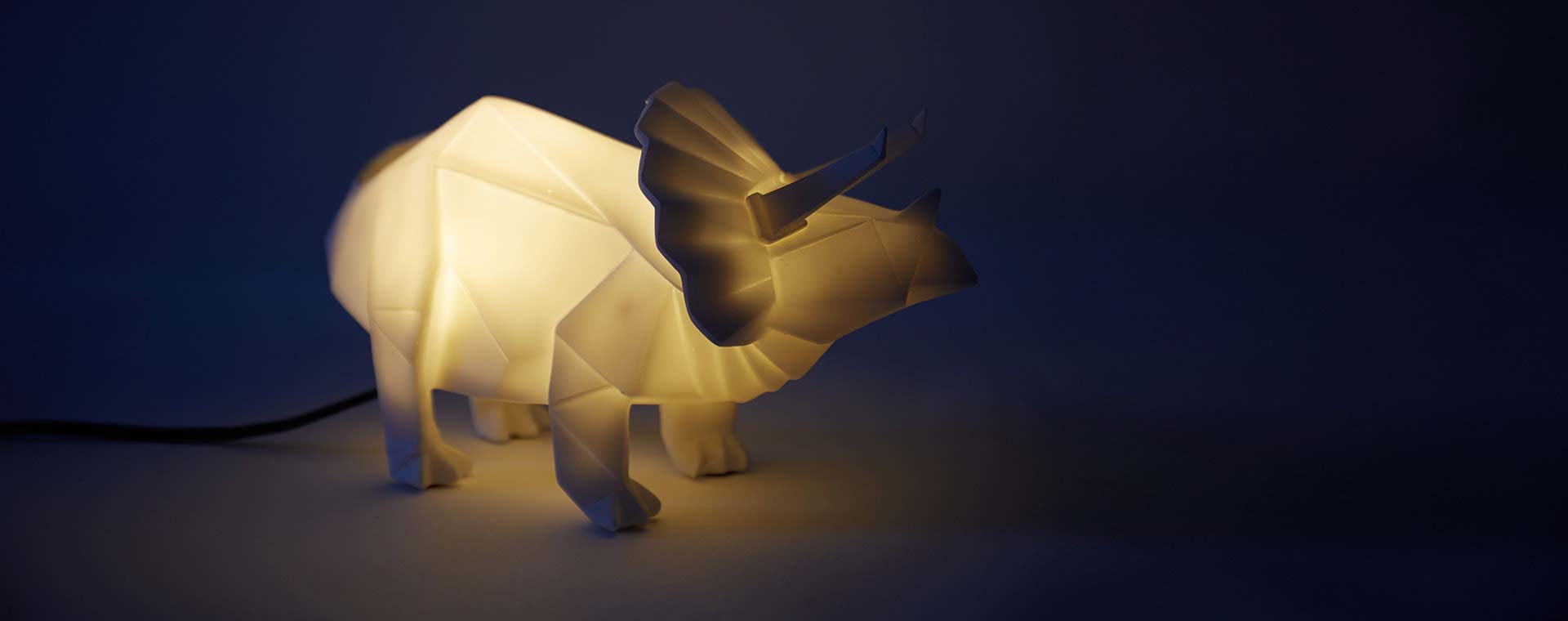 White House of Disaster Triceratops Dinosaur Lamp