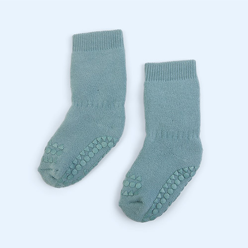Dusty Blue GoBabyGo Non-Slip Socks
