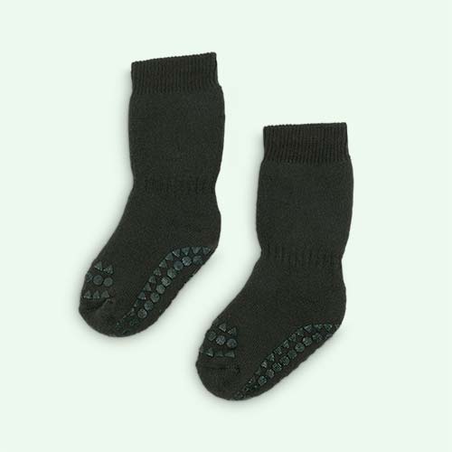 Forest Green GoBabyGo Non-Slip Socks