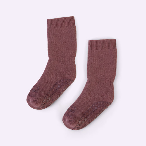 Misty Plum GoBabyGo Non-Slip Socks