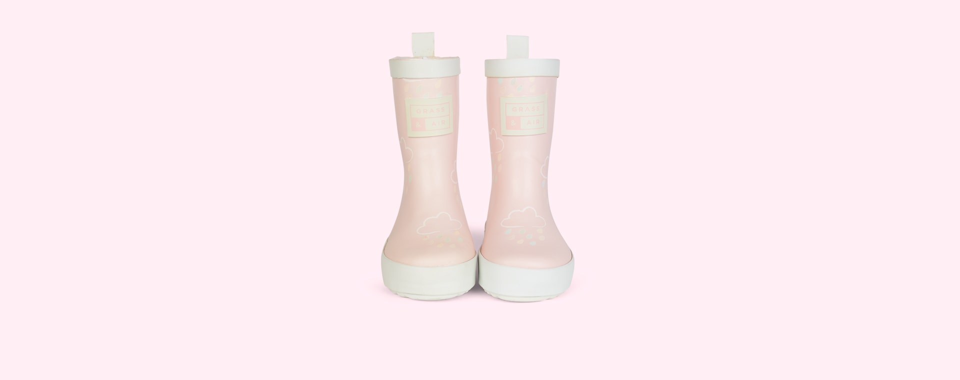 Baby Pink Grass & Air Kids Colour-Revealing Wellies