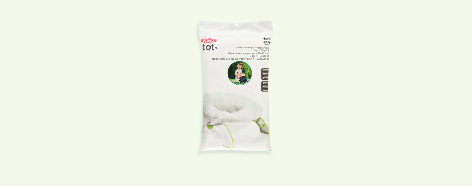 White OXO Tot 2-In-1 Go Potty Disposable Bags