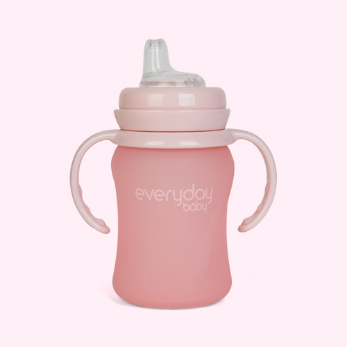 Rose Pink Everyday Baby Glass Sippy Cup