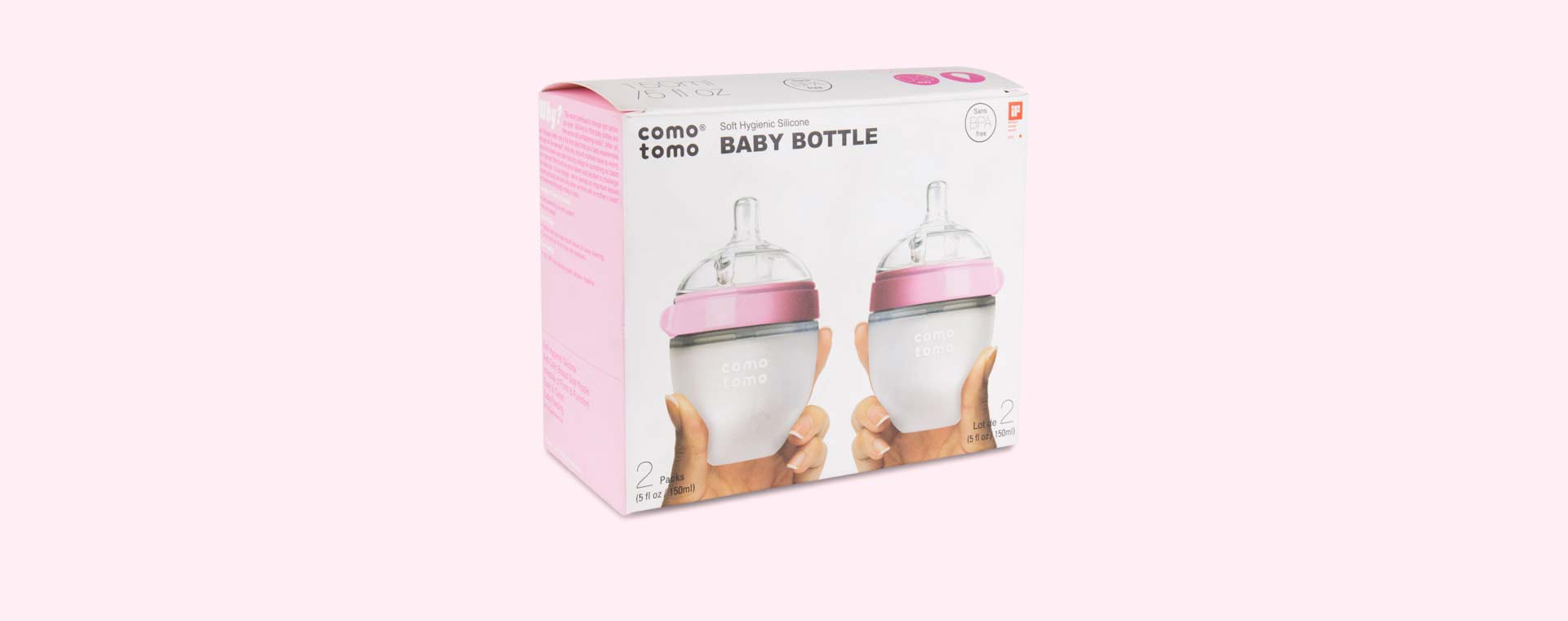 Pink Comotomo 5oz Twin Bottle