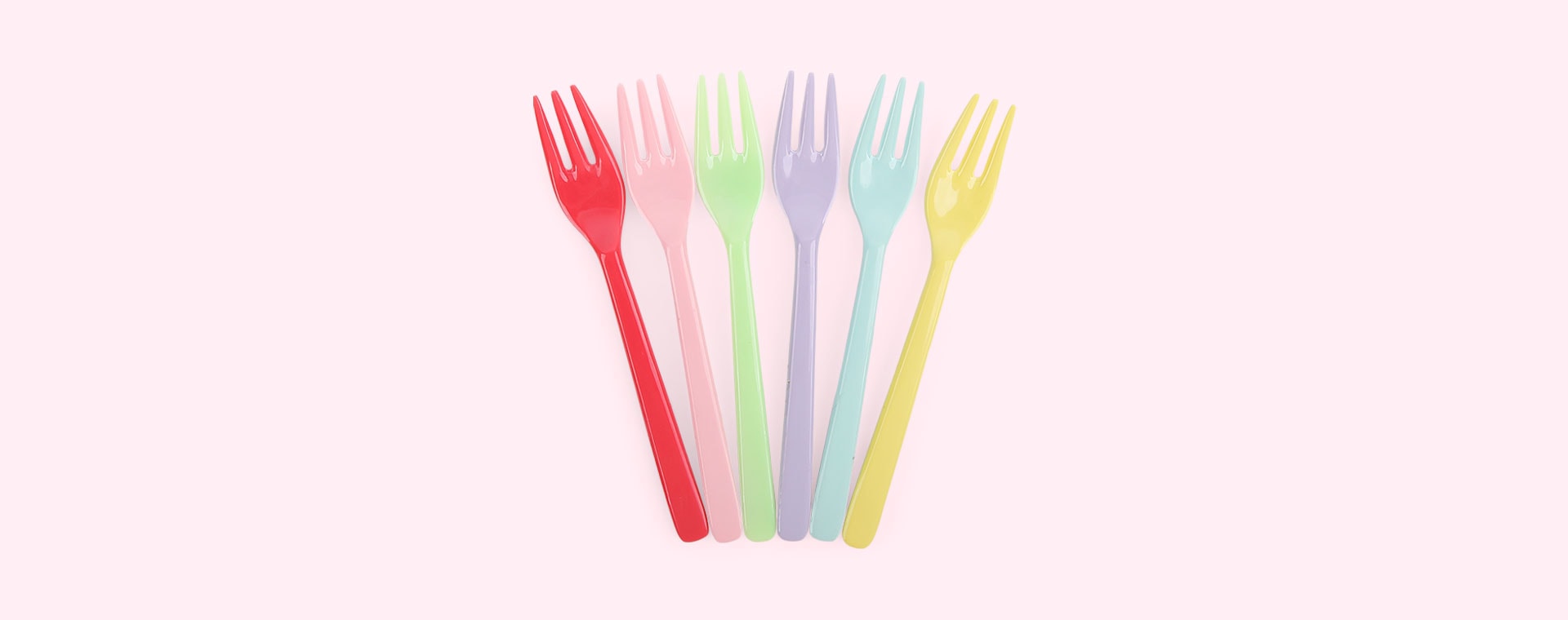 Yippie Yippie Yeah Forks Rice 6-Pack Melamine Cutlery