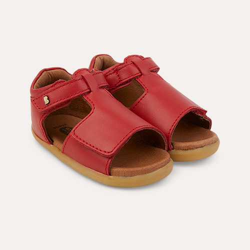 Red Bobux Step Up Mirror Open Sandal