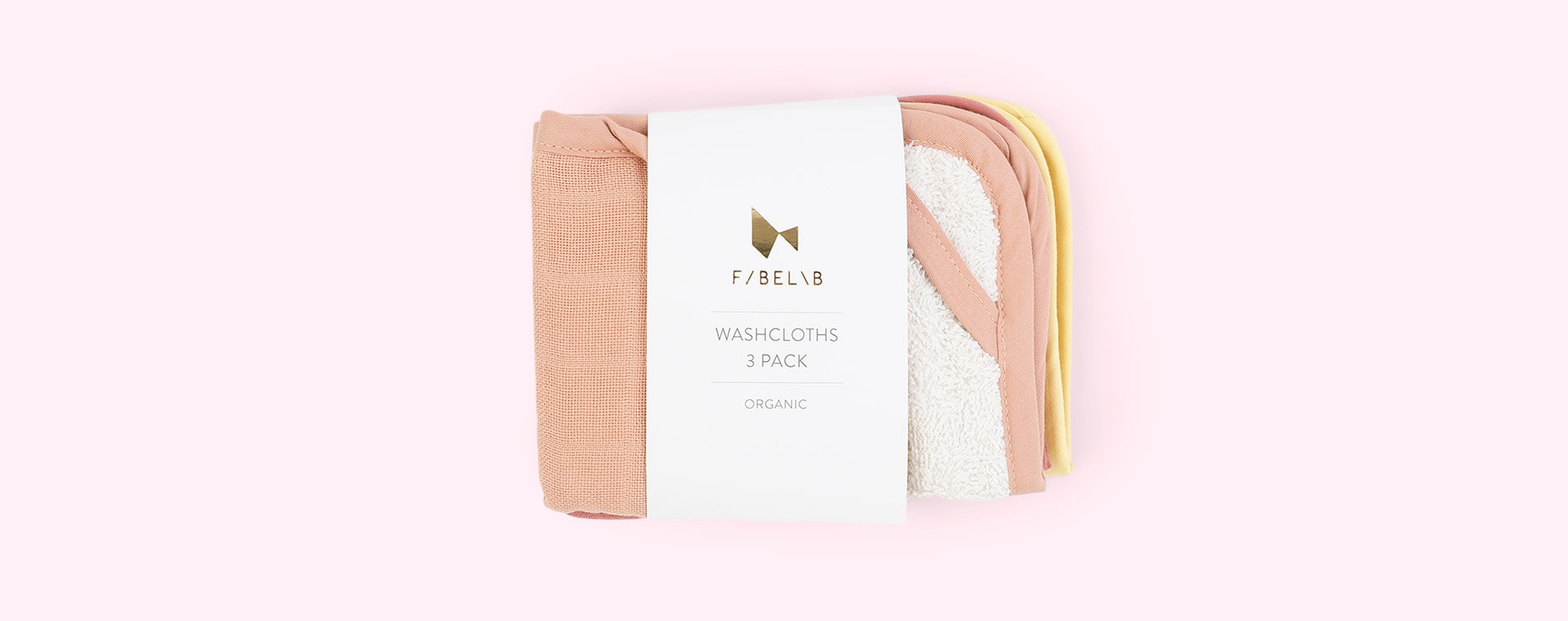 Pastel Flower Fabelab 3-Pack Washcloths