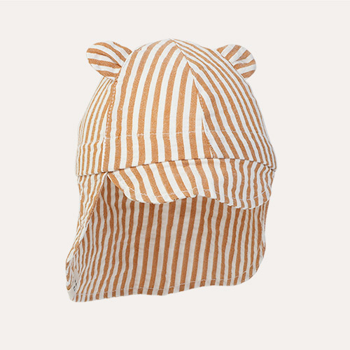 stripe: Mustard/white Liewood Gorm Sun Hat