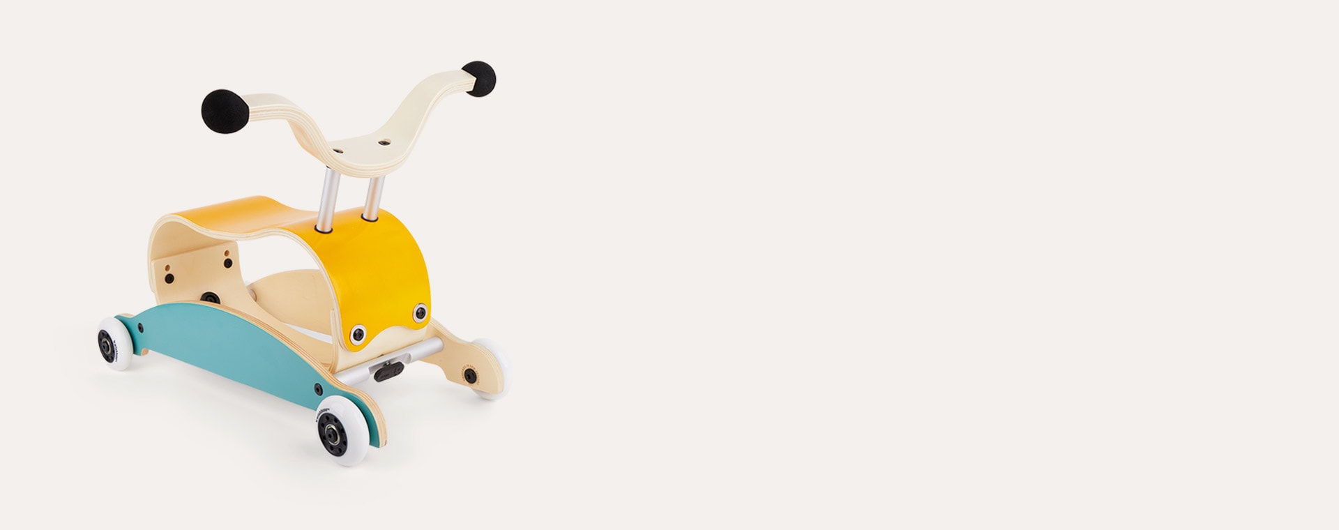 Yellow Aqua White Wishbone Design Studio Mini Flip Ride-On