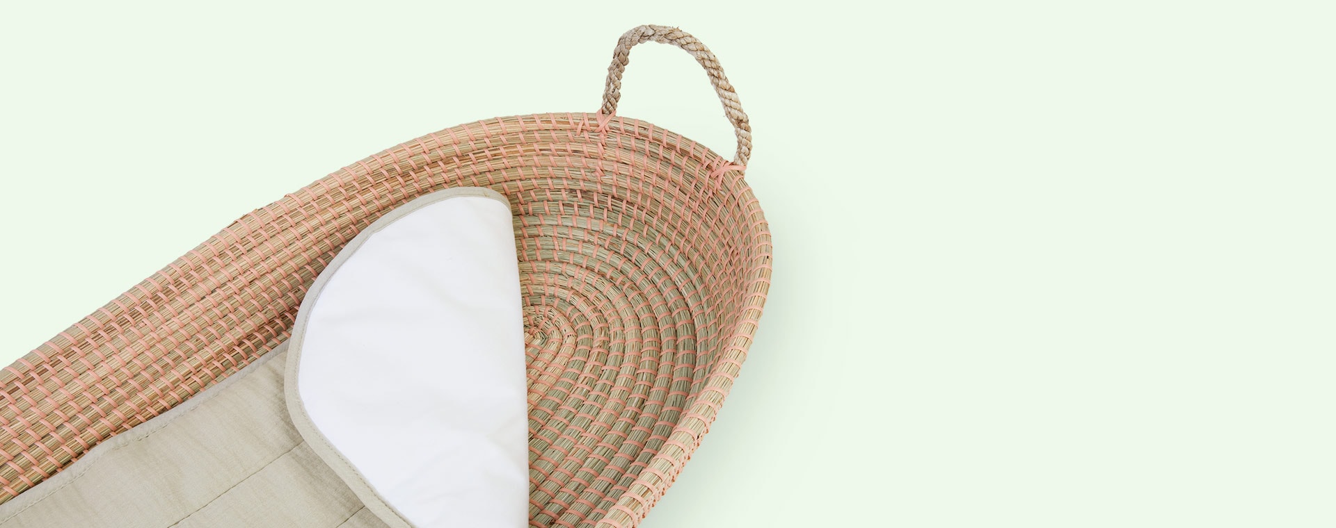 Seafoam Olli Ella Luxury Changing Basket Cotton Insert