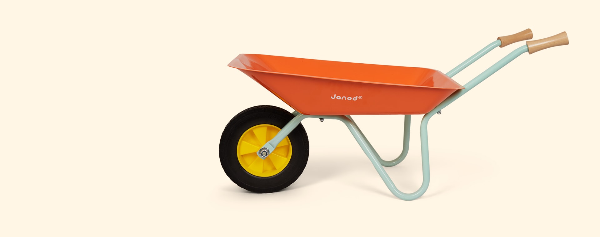 Orange Janod Metal Wheelbarrow