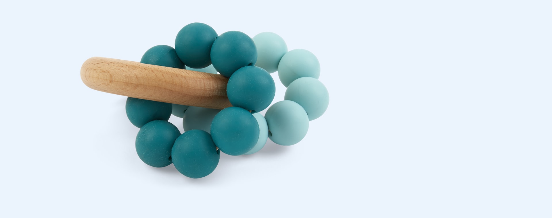 Teal Blossom & Bear Ombre Teether
