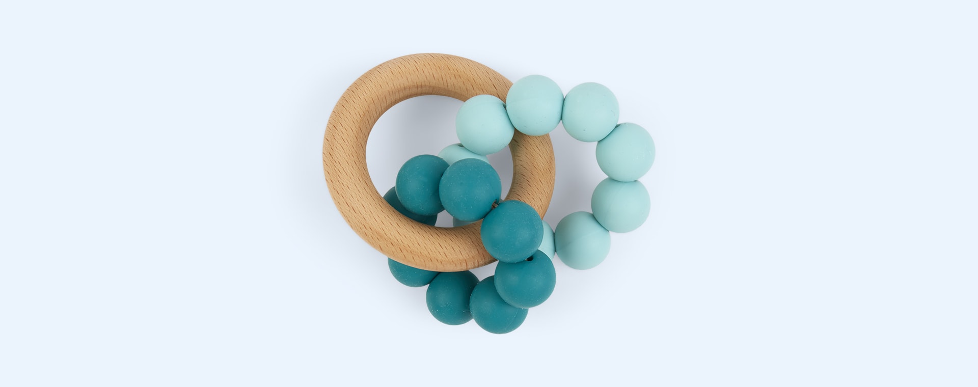 Teal Blossom & Bear Ombre Teether