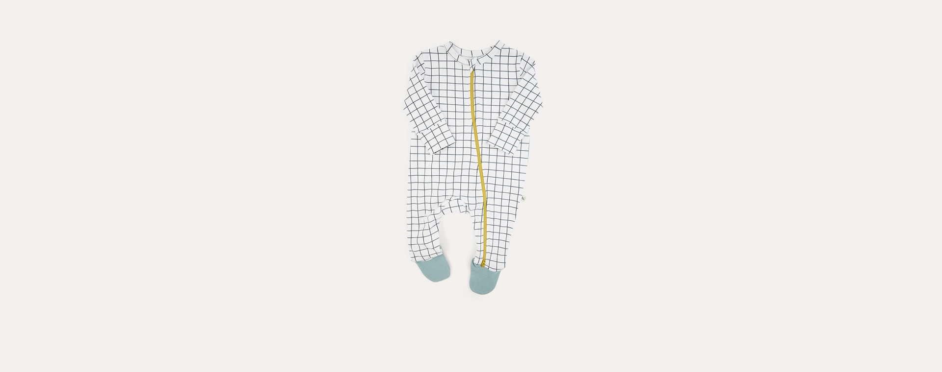 Grid KIDLY Label Organic Zip Sleepsuit